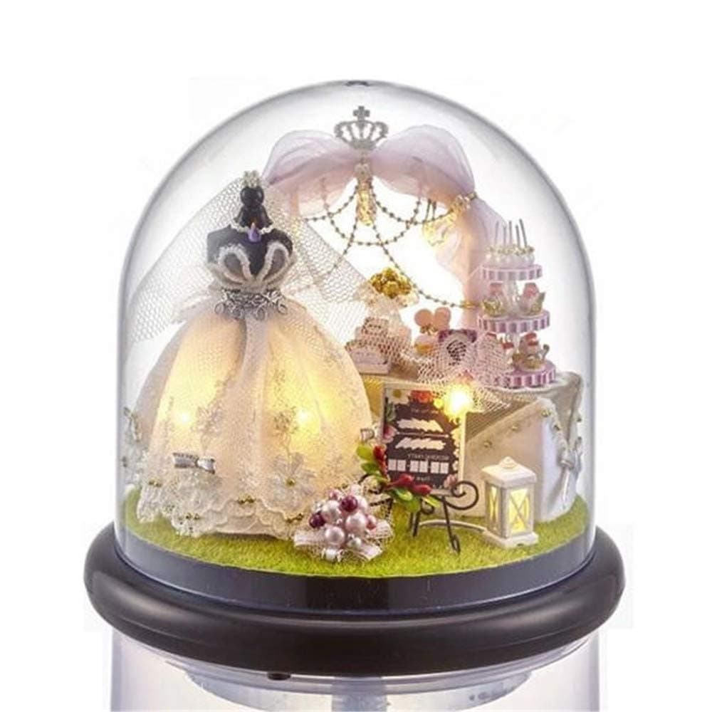 Laishutin Miniature DIY House Kit Miniature Model With Light Cover Love You Forever DIY Dollhouse Kit for adults who like DIY or building (Color : Multi-colored, Size : One size)