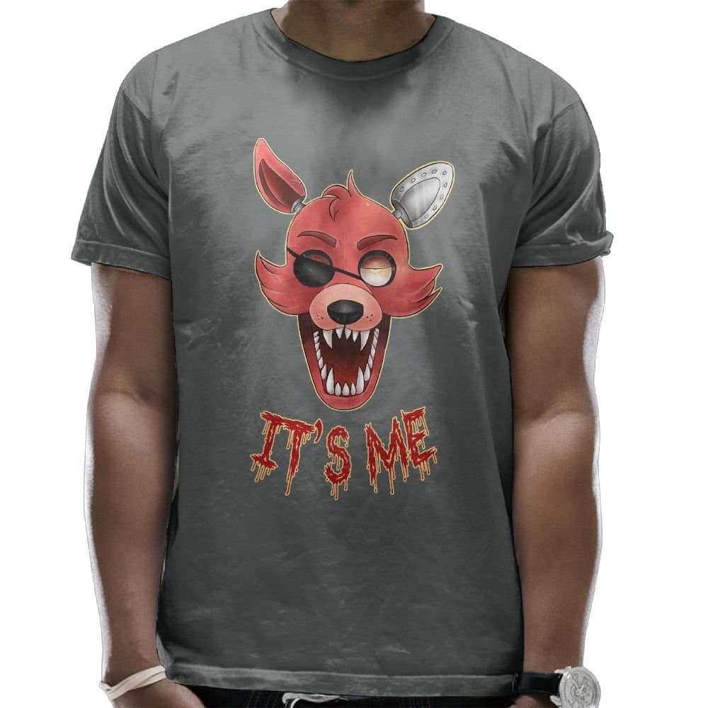 T-shirt Five Nights At Freddy S Foxy W Redbubble Link Men's Round Neck Fashion Casual Graphic Short Sleeve Tees Tops Black