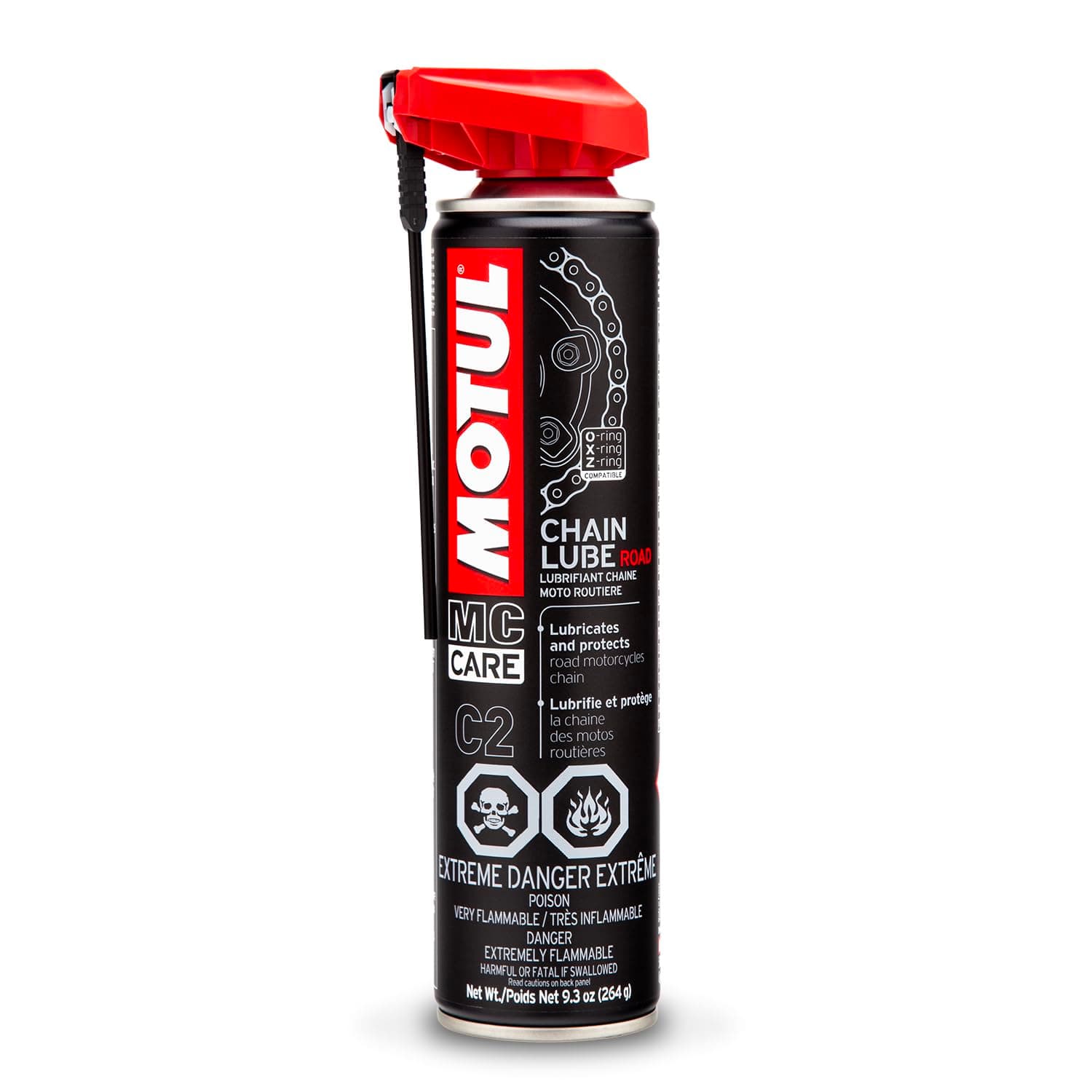 Motul 103244 C2 Chain Lubricant, Load, 9 oz, Black