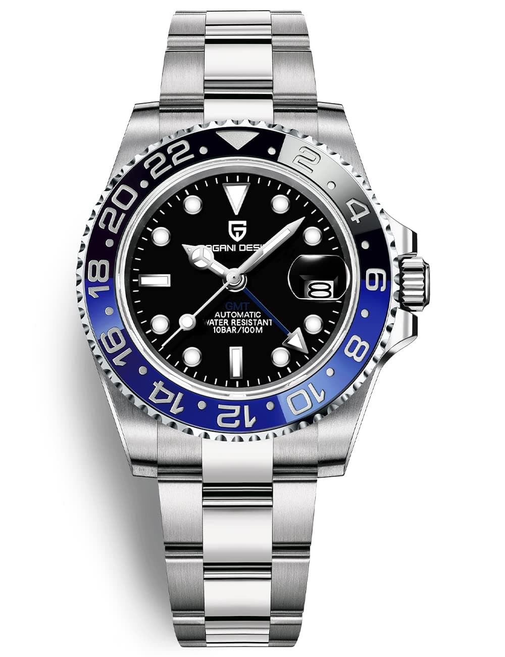 Men Watch Pagani Design GMT Watches for Men Automatic 40MM Date 100M Waterproof Stainless Steel Sapphire Glass Mechanical Wristwatches PD-1662