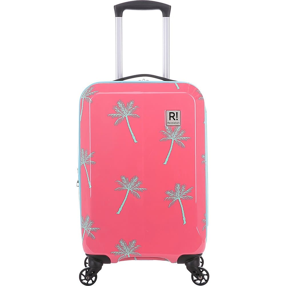 Revelation! Antigua Ba Max Palm Trees Hardside Coral 22" Expandable, Color: Pink