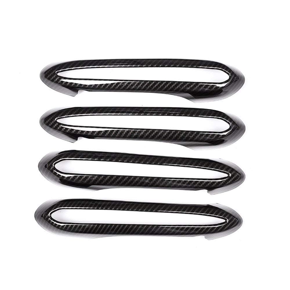 ABS Chrome Door Handle Trims Cover for BMW 5 Series G30 2017 2018 Carbon Fiber