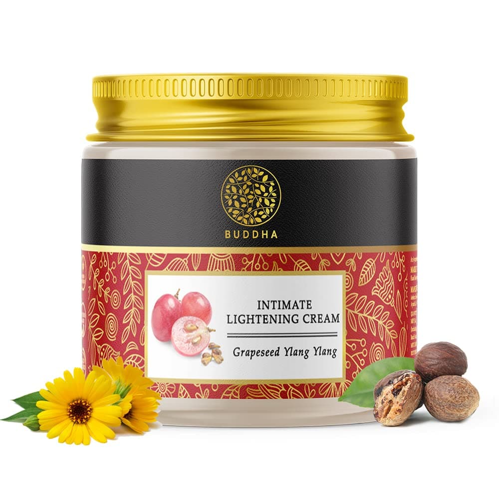 BUDDHA NATURAL Intimate Lightening Cream - 100% Ayush Certified - 75 Gms - Lighten The Skin In Intimate Areas, Inner Thighs