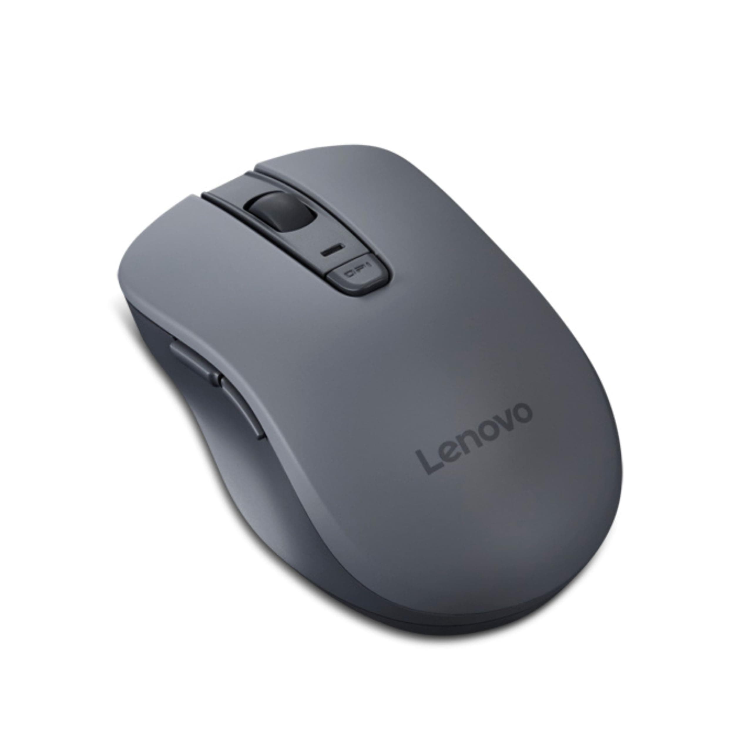 Lenovo WL310 Bluetooth Silent Mouse, Bluetooth 5.0, Upto 3million Button clicks, 1600 DPI, 6 Buttons (Left Click, Right Click, Scroll Click, DPI, 2 x Side Buttons), DPI LED Indicator, Grey