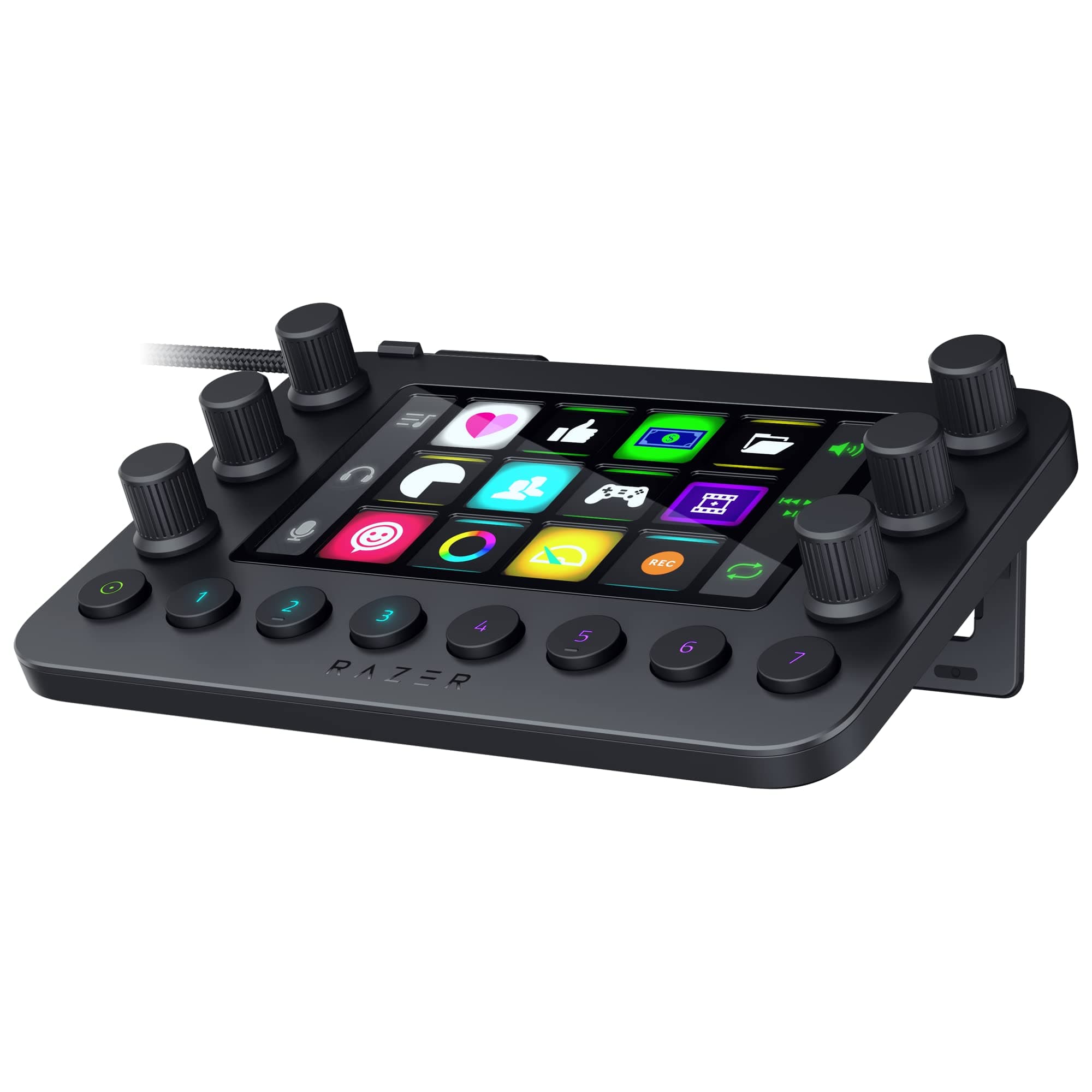 Razer Stream Controller: All-in-One Keypad for Streaming - 12 Tactile Switchblade Keys - 6 Tactile Analog Dials - 8 Programmable Buttons - Designed for PC and Mac Compatibility