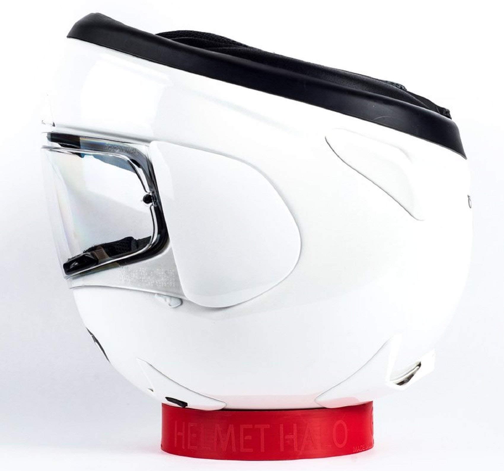 Orange Cycle Parts Red Portable Motorcycle Helmet Stand for Motorcycle, Dirtbike, ATV, Scooter and Snowmobile Helmets by Helmet Halo HALO-RD