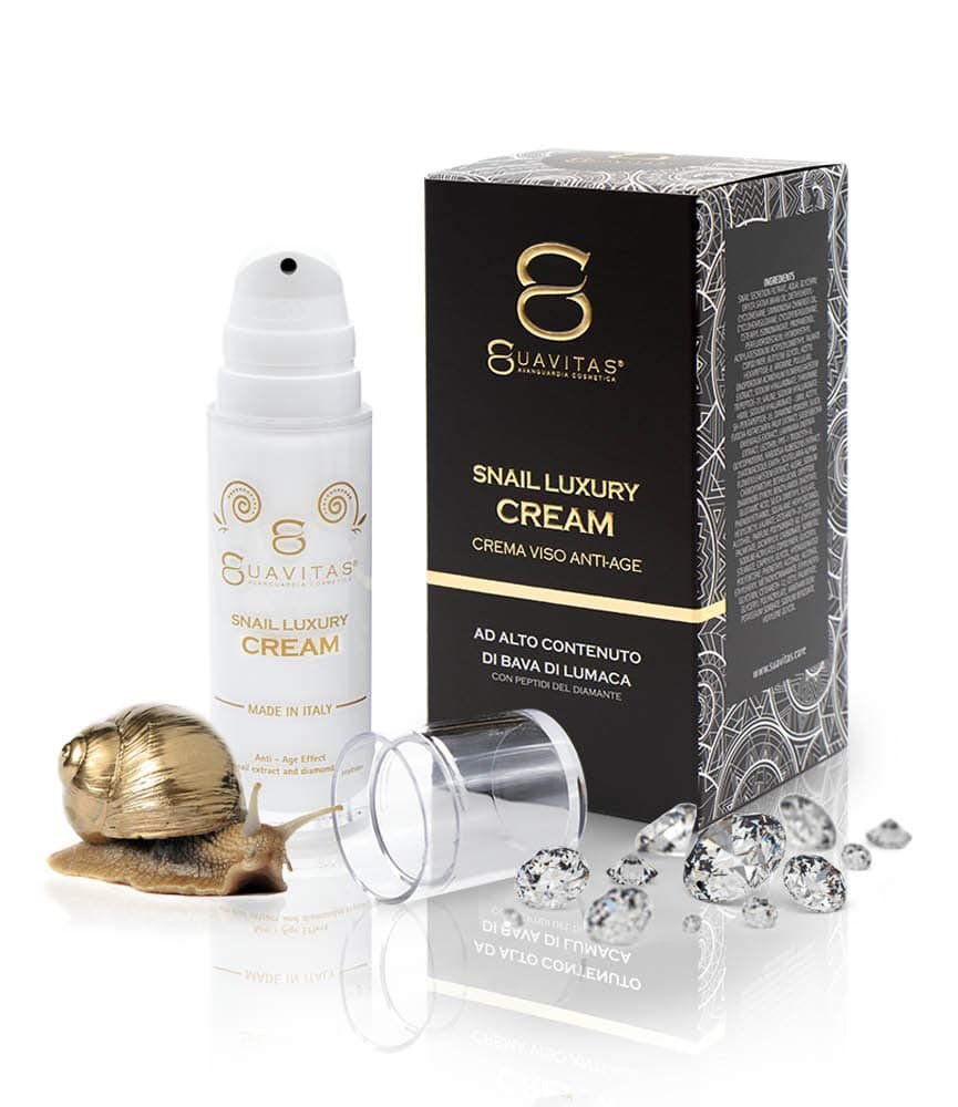 Suavitas Snail Luxury Cream – Anti-Wrinkle Face/Neck Cream, High Content of Snail Slime & Extract, with Diamond Peptides, Moisturizing, Plumping