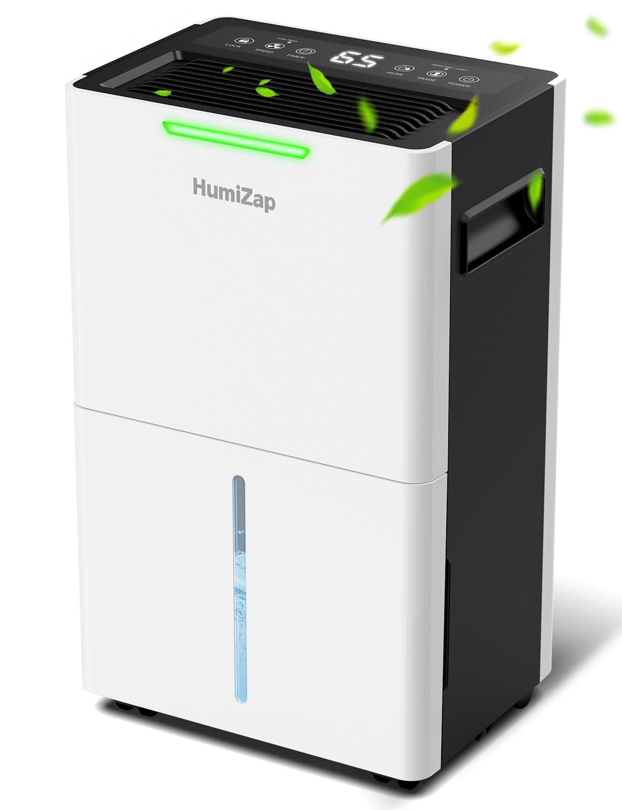 HumiZap 2000 Sq. Ft Dehumidifier for Home - 12L/Day Dehumidifiers with Drain Hose for Large Room, Bathroom, Closet, Intelligent Humidity Control, Auto Shut Off Protection, 3 Modes Deshumidificador