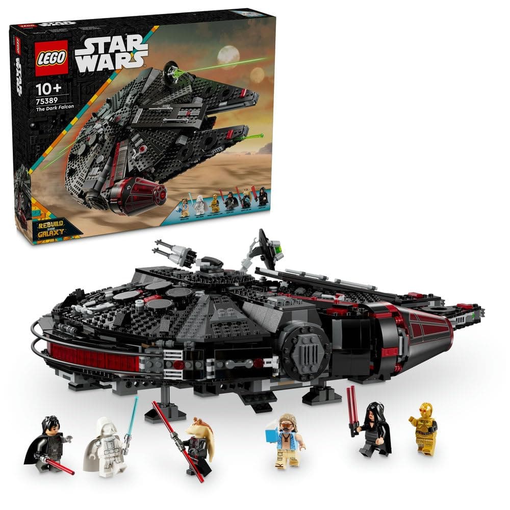 LEGO Star Wars The Dark Falcon Starship Set, Vehicle Building Toy for 10 Plus Year Old Boys & Girls, with 6 Minifigures Incl. C-3PO, Birthday Gift for Kids and Fans 75389
