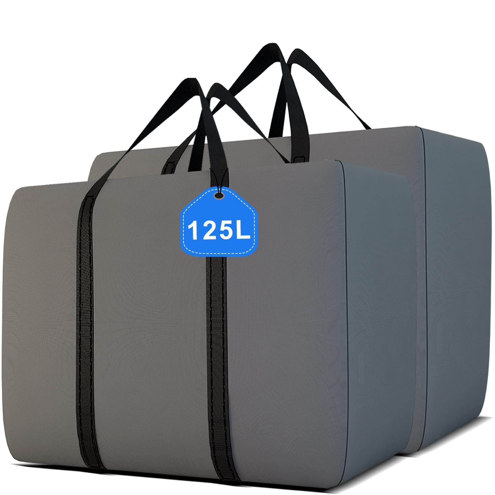 Large Foldable Storage Bag XXL Oxford Carry Bag - 125L x 2 Thick Storage Bag for Duvets and Pillows, Waterproof Jumbo Bag Wardrobe Organiser for Clothes Storage Moving