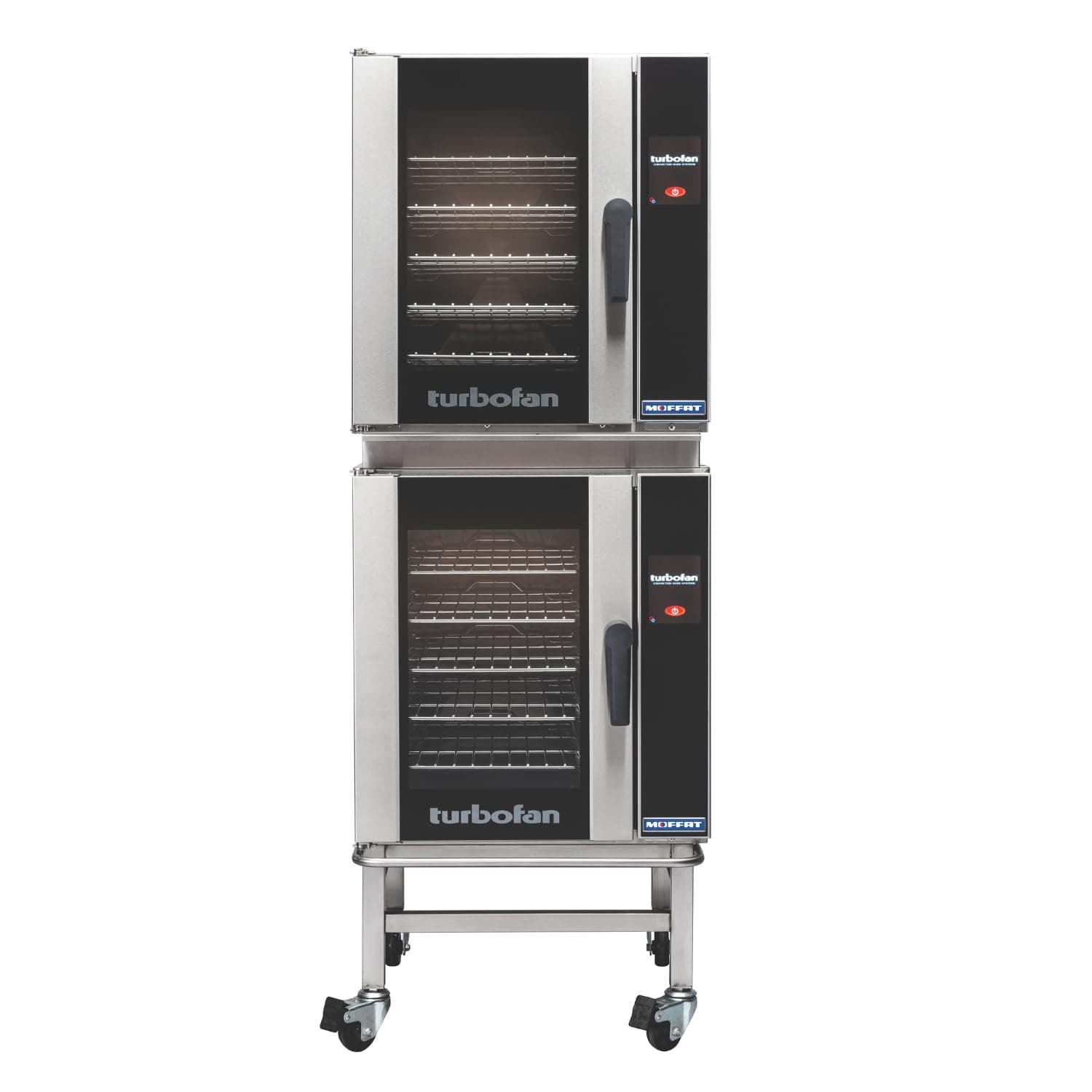 Moffat Turbofan E32 Full Size Countertop Electric Convection Oven w/Stand, Double Stack w/Casters, Touch Control, 208v/50/60/1ph