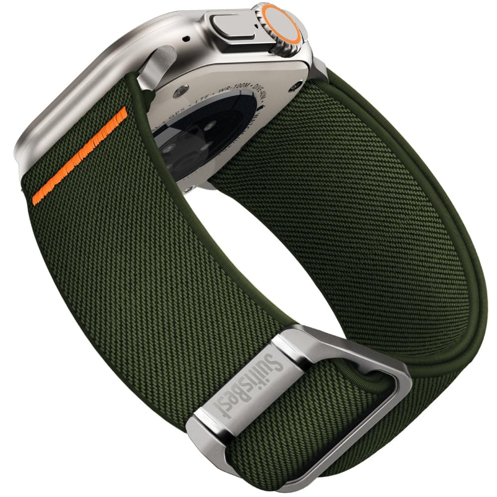 Suitisbest Sport Band for Apple Watch Ultra 2/Apple Watch Ultra Band 49mm 45mm 44mm 42mm for Men, Nylon Solo Loop Wide Replacement Strap for iWatch Series Ultra 8 7 6 5 4 3 SE