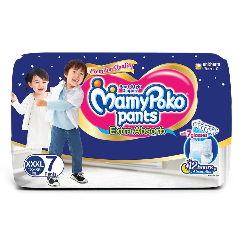 Mamy Poko Pants Style XXXL Size Diapers (7 Count)