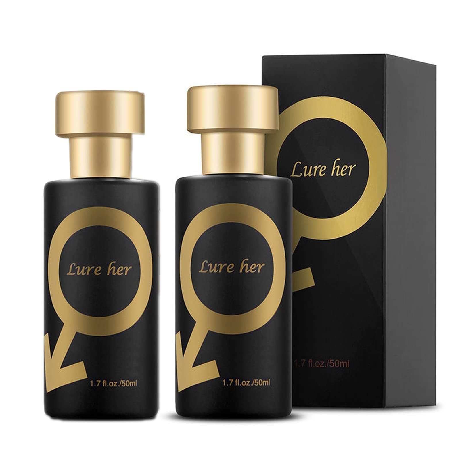 IBUGER Golden Lure Pheromone Perfume, Pheromone Cologne for Men Attract Women, Lure Her Perfume for Men, Romantic Pheromone Glitter Perfume