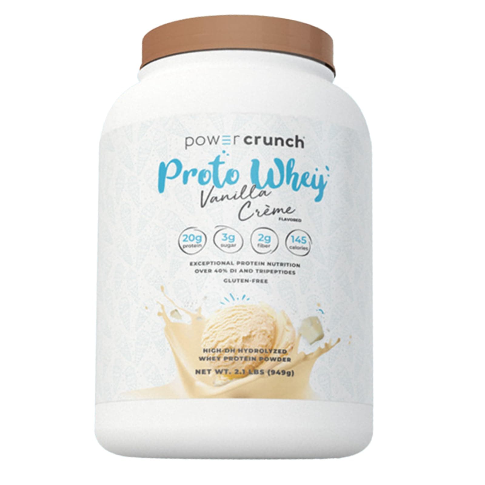 Power Crunch Proto Whey Vanilla Crème Protein Powder, 20g Protein, 26 Servings 1 Container of 2.1 LBS (949 g)
