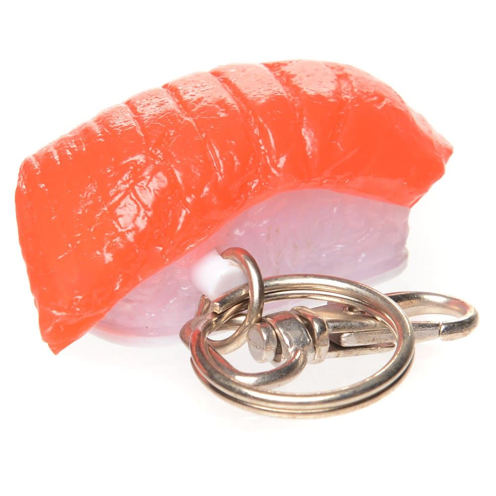 Salmon Sushi Keychain with LED Light