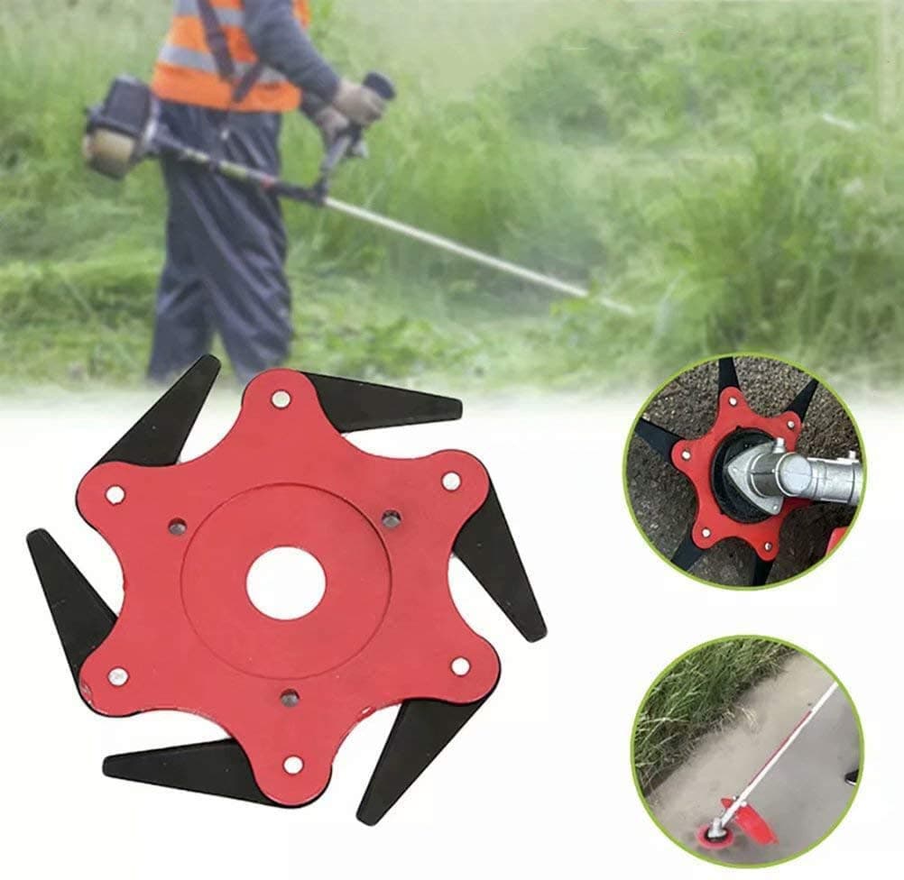 Besdas Trimmer Head Replacement 6 Teeth Mower Blade Universal Fit 99% Strimmers and Brush Cutters Mowing Head Tool