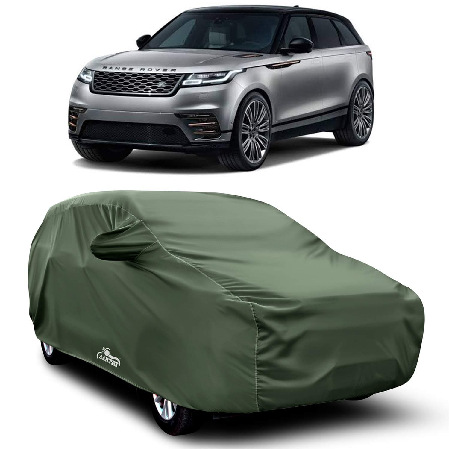 XGuard® 100% Waterproof - Land Rover Range Rover Velar Car Cover - UV Rays Reflective - Scratch Resistant - Heavy Durable Fabric - Car Body Cover (Life Time Mehandi with Mirror)