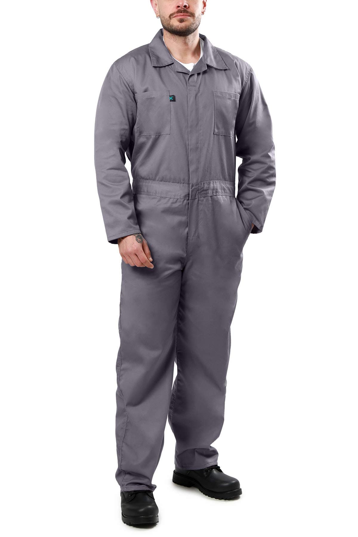 Kolossus Coveralls for Men Long Sleeve Cotton Blend Work Jumpsuit