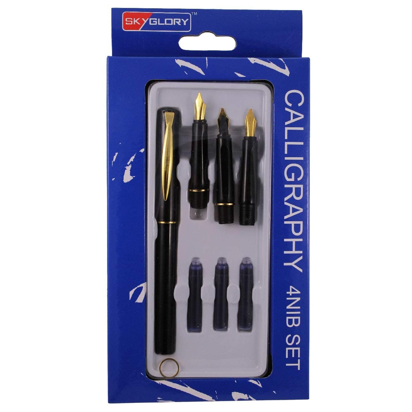 Success Stationery Calligraphy Pen with Set of 4 Nibs and 3 Ink Cartridges