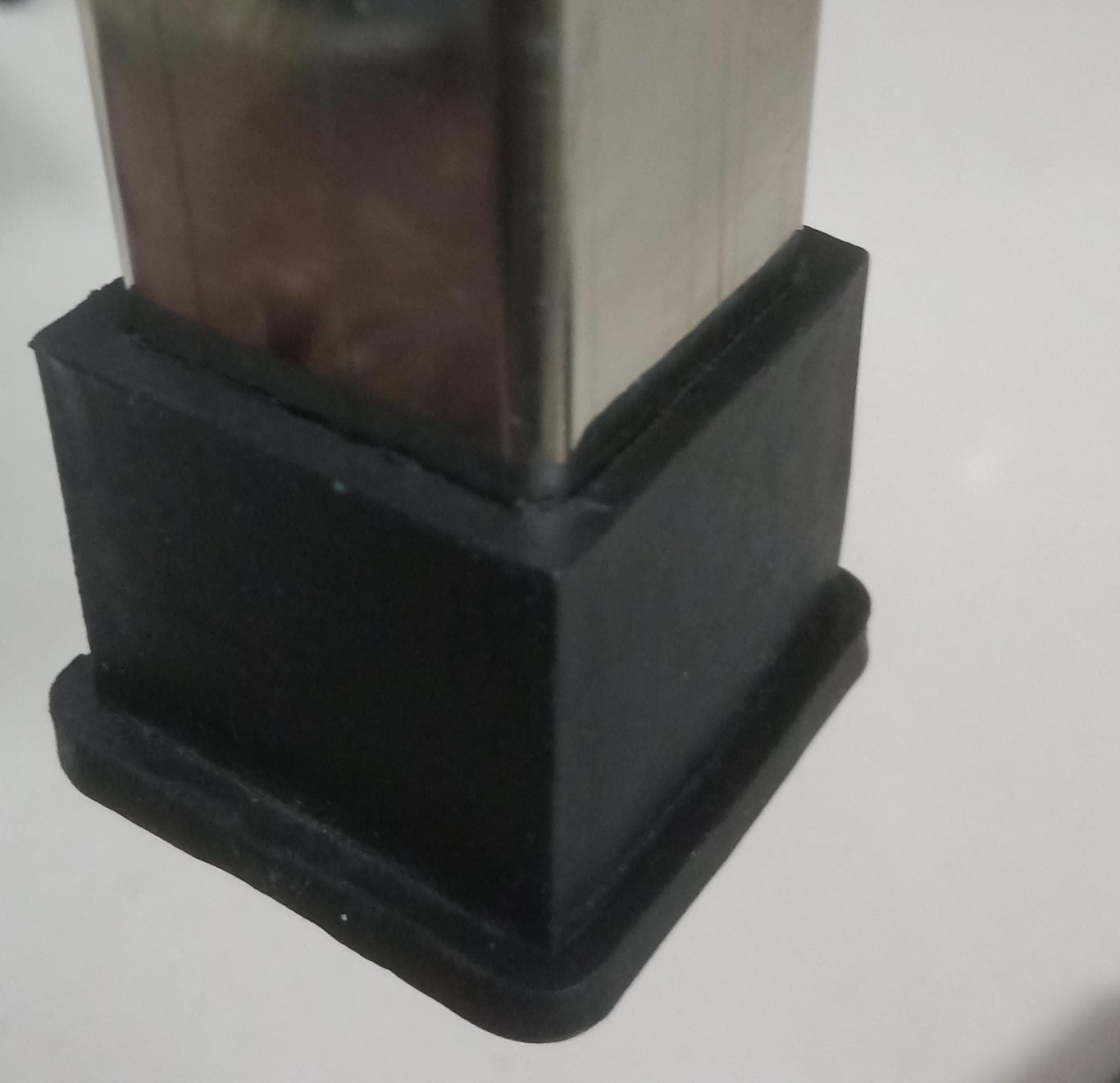 Rubber End Cap Pad Shoe Bush for Outer use of Square Steel Pipe Furniture Availabe in Size (3/4'',1'',1.25'',1.5'',2'') inch for Floor Protection,Child Friendly (1.25" x1.25''Inch(Pack of 8))