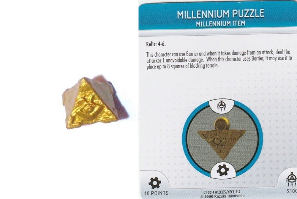 Yu-Gi-Oh! Heroclix Battle of the Millennium Month 1 Op Kit #S100 Millenium Puzzle 3-D Object Complete with Card