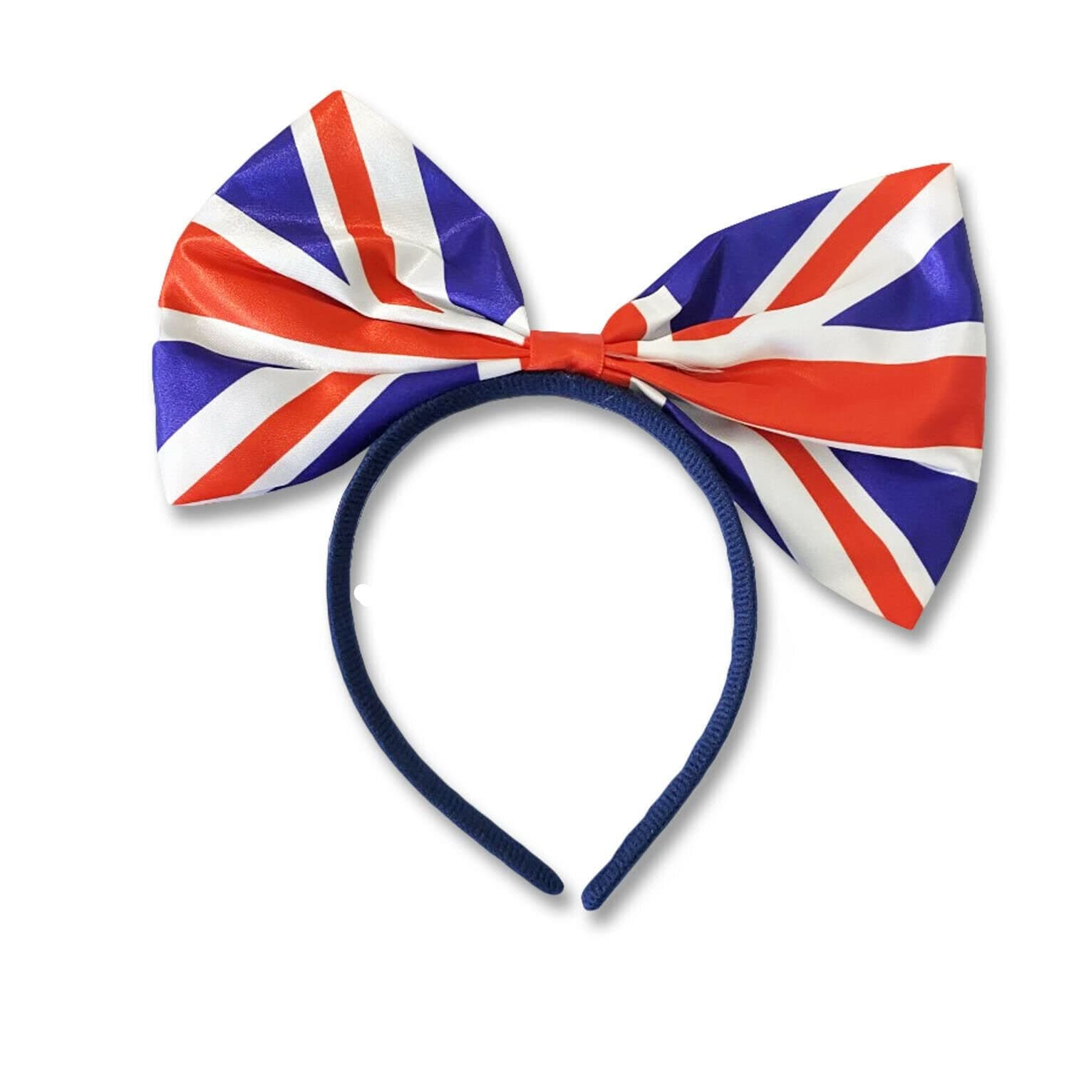 LizzyUnion Jack Headband Head Bopper | King Charles III Ascent Coronation 2023 | Hair Accessory For Fancy Dress Costumes Royal Event Indoor or Outdoor Street Party
