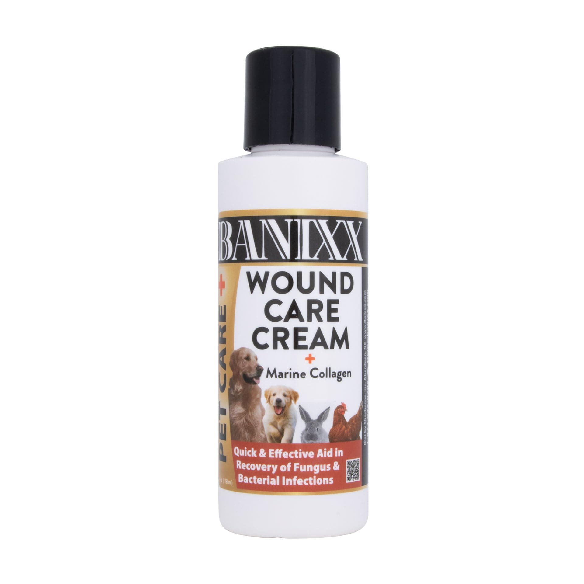 BANIXX Wound Care Cream w/Marine Collagen 4oz