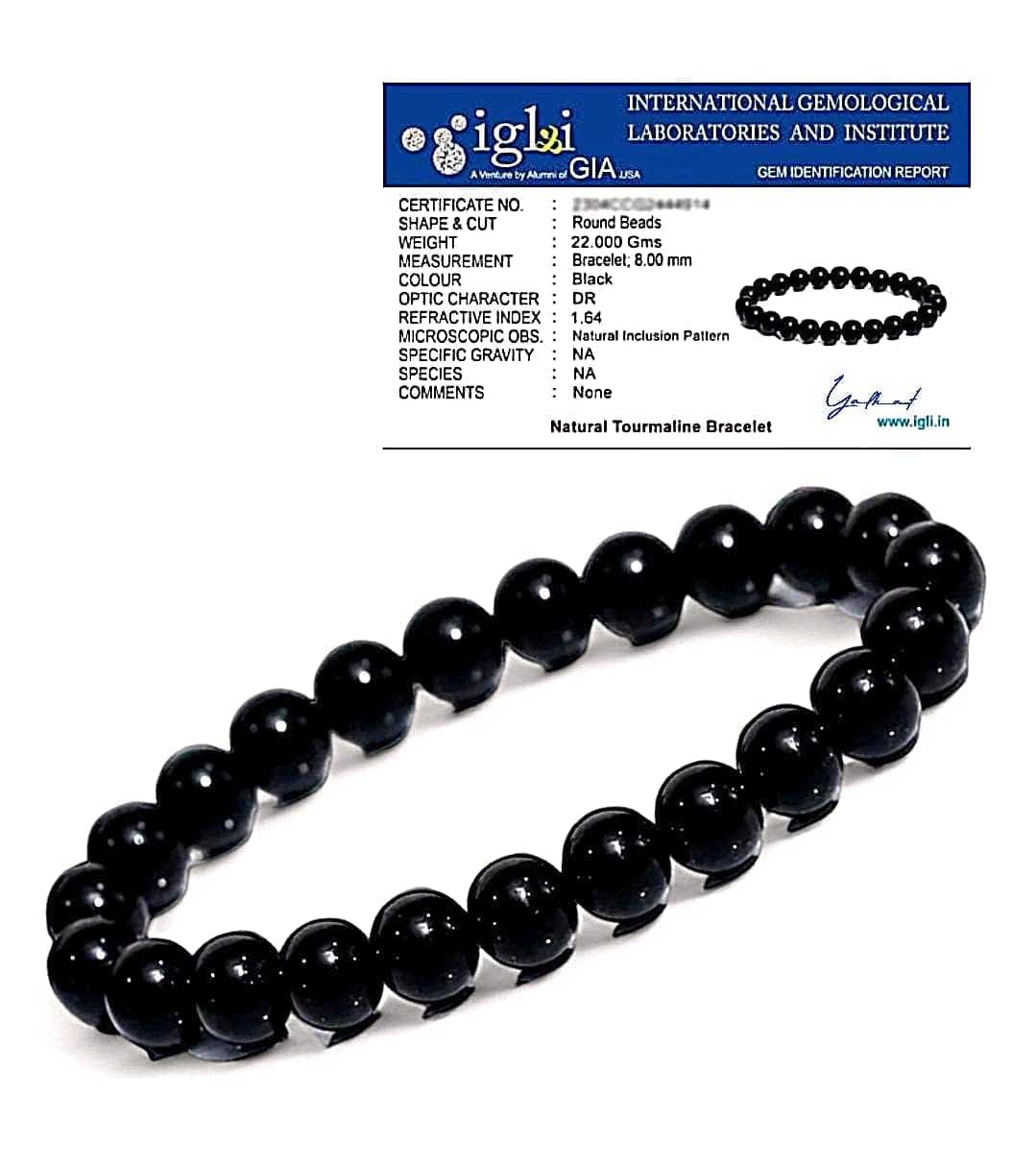 Yalhatblack tourmaline bracelet