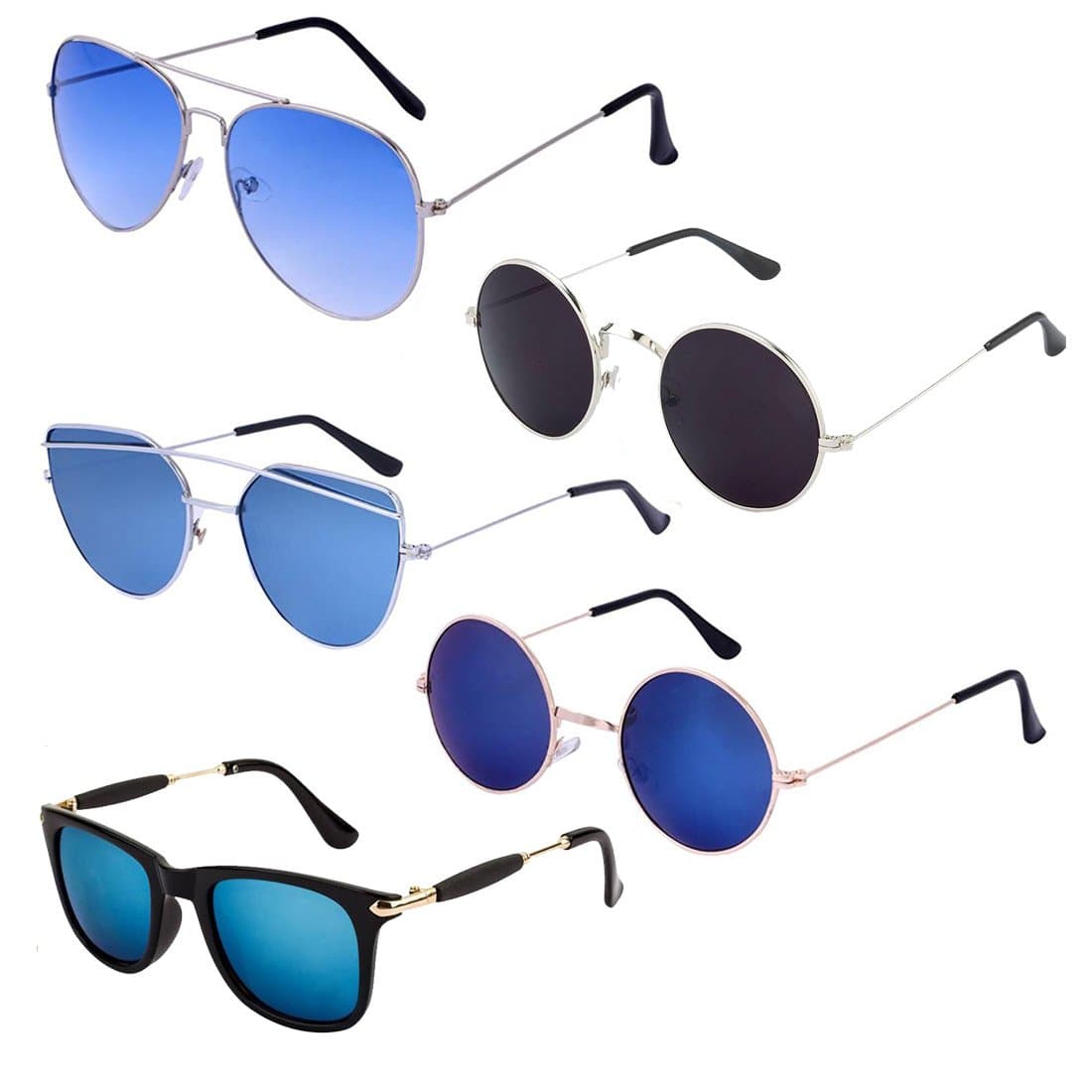 Combo of Unisex Sunglasses (Multicolour, Free Size)