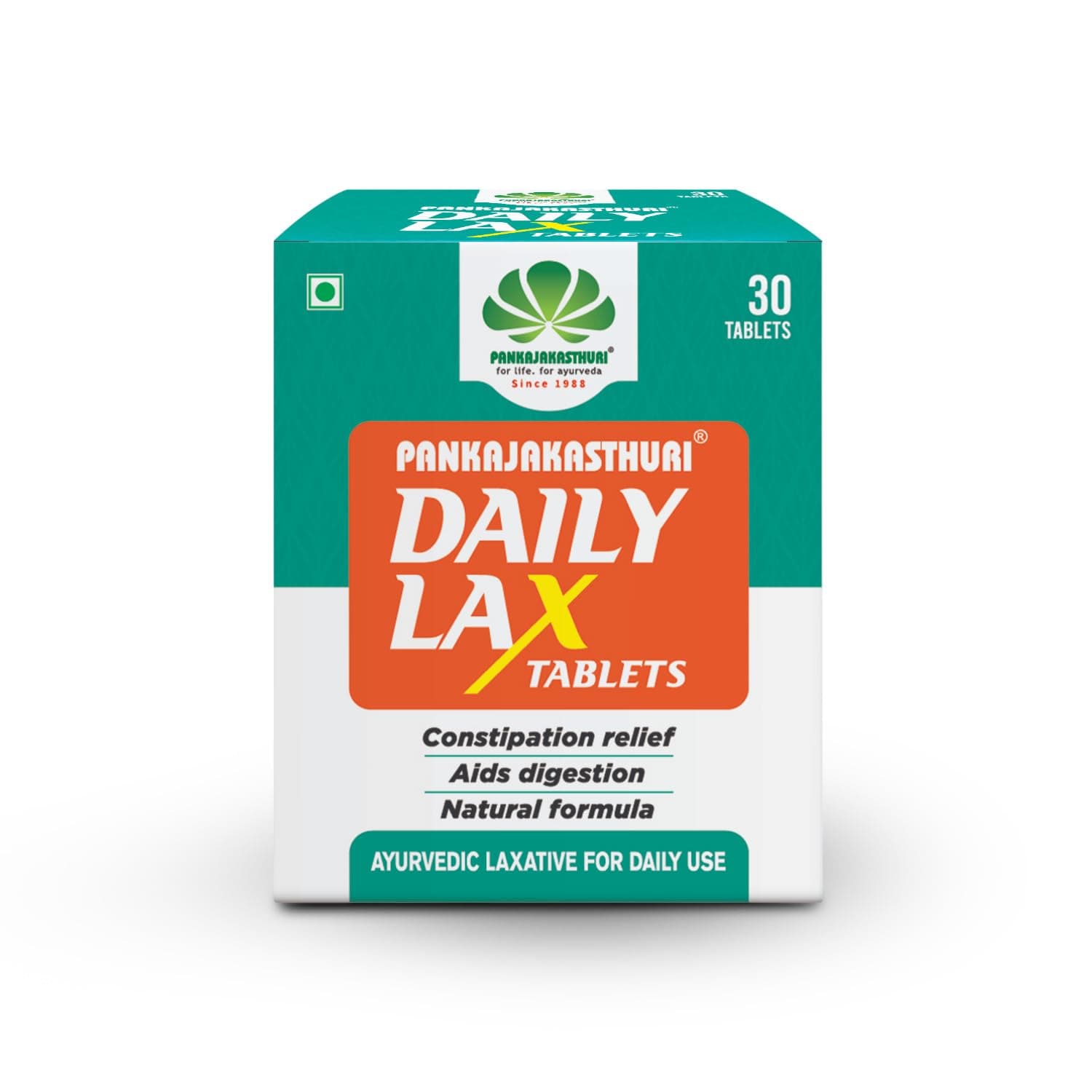Daily Lax | 30 Tablets | Ayurvedic Daily laxative | Digestion Supplement for Gut Health | Boosts Metabolism & Relives Constipation | Regulates Bowel Movement