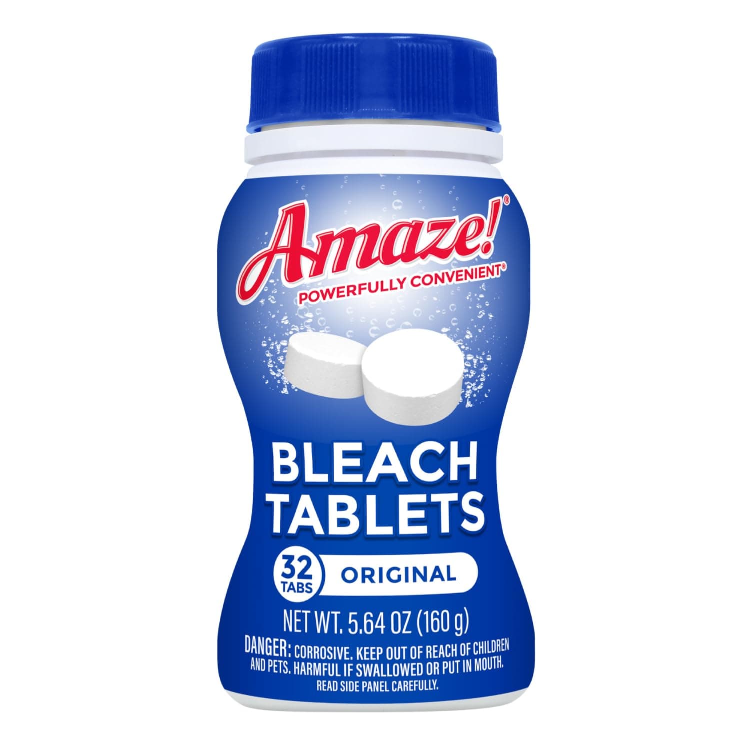 AMAZE Ultra Concentrated Bleach Tablets [32 tablets] - Original Scent - for Laundry, Toilet, and Multipurpose Home Cleaning. No Splash Liquid Bleach Alternative