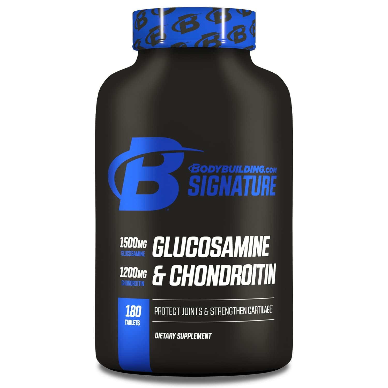 Bodybuilding Signature Glucosamine & Chondroitin Tablets | 1500 Mil Glucosamine & 1200 Mil Chondroitin | Joint Pain Relief Promotes Cartilage Strength | Gluten Free | 180 Caps