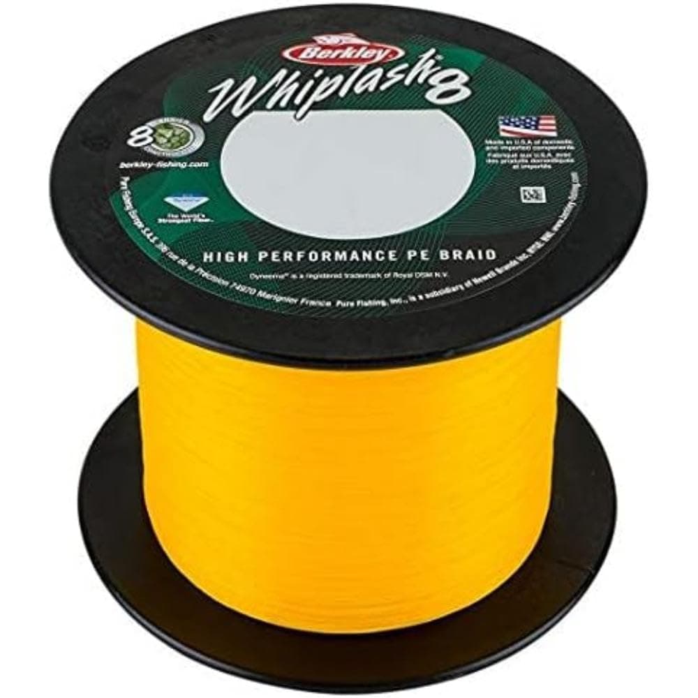Berkley Whiplash 8 Braided Fishing Line - 100% Dyneema 8 Strand Braid for Saltwater and Freshwater Fishing