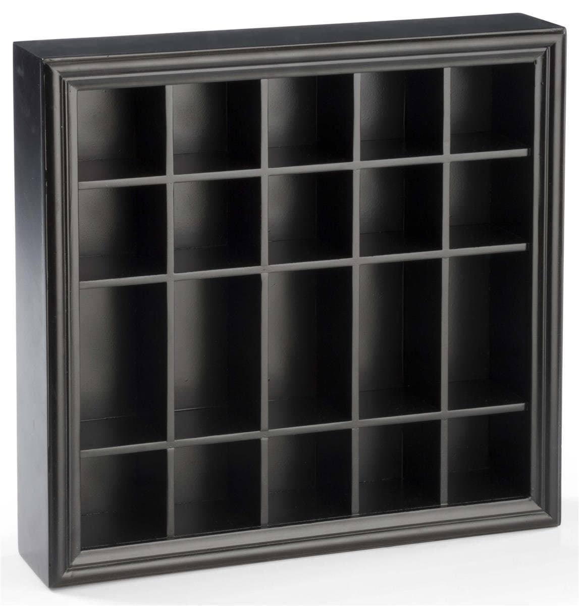 Displays2go 20 Shot Glass Display Case Holder Countertop or Wall Mount Shelf