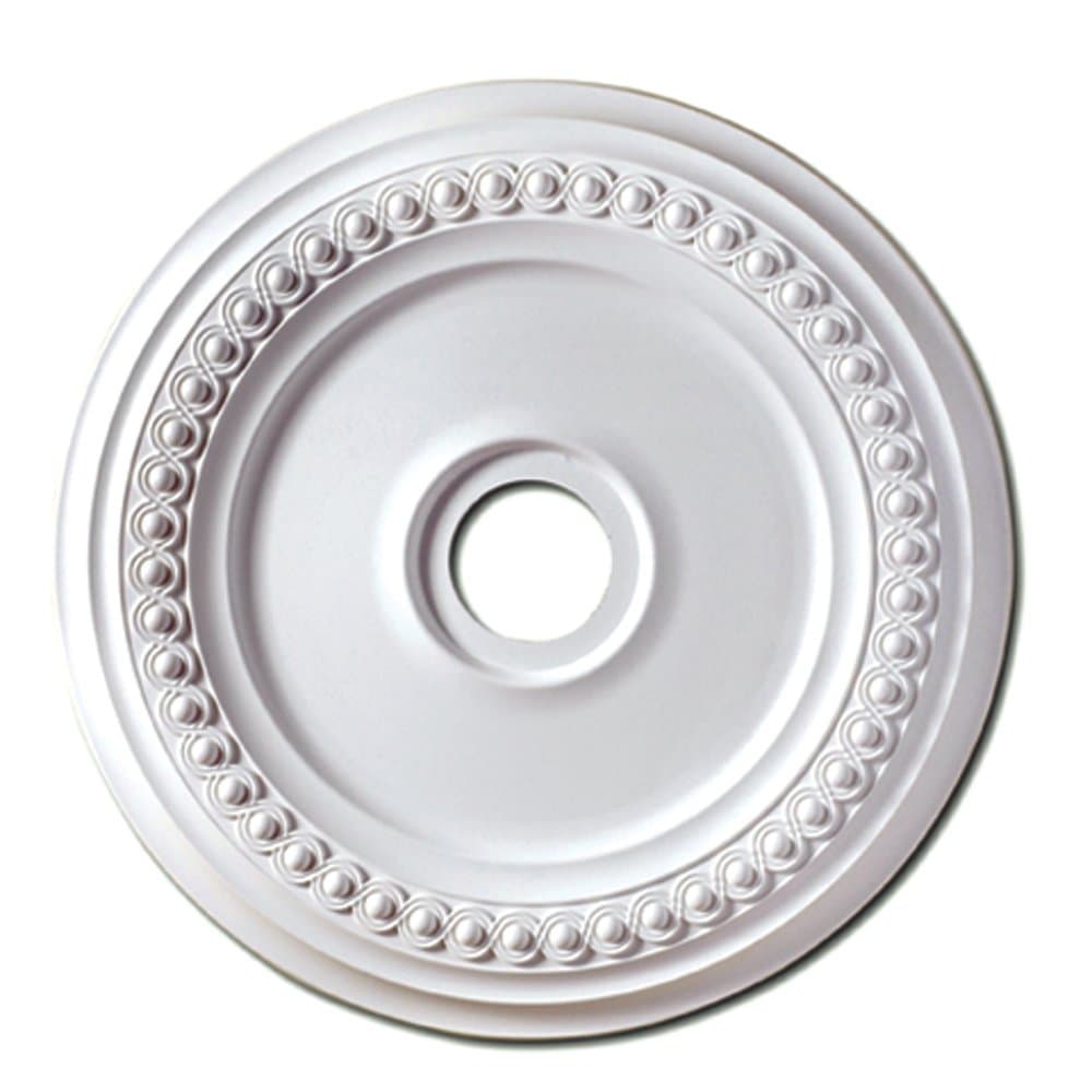 Focal Point 83218 18-Inch Rondel Medallion 18 3/8-Inch by 18 3/8-Inch by 1 1/8-Inch, Primed White