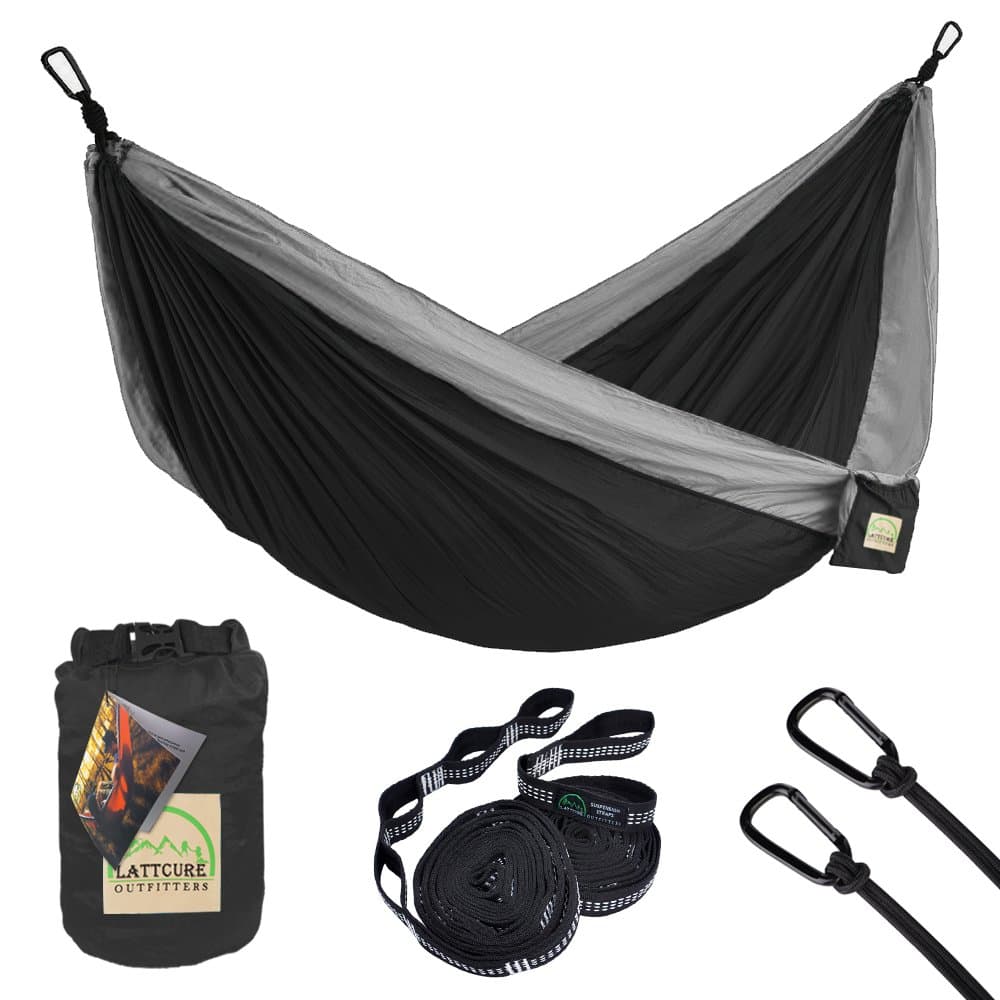Camping Hammock Lightweight Portable Hammocks Outdoor Sleeping Bag Envelope Sleep Bags Nylon Parachute Single & Double Travel Hammock for Tree Beach, 107"(L) x 56"(W) 450lbs Supportted