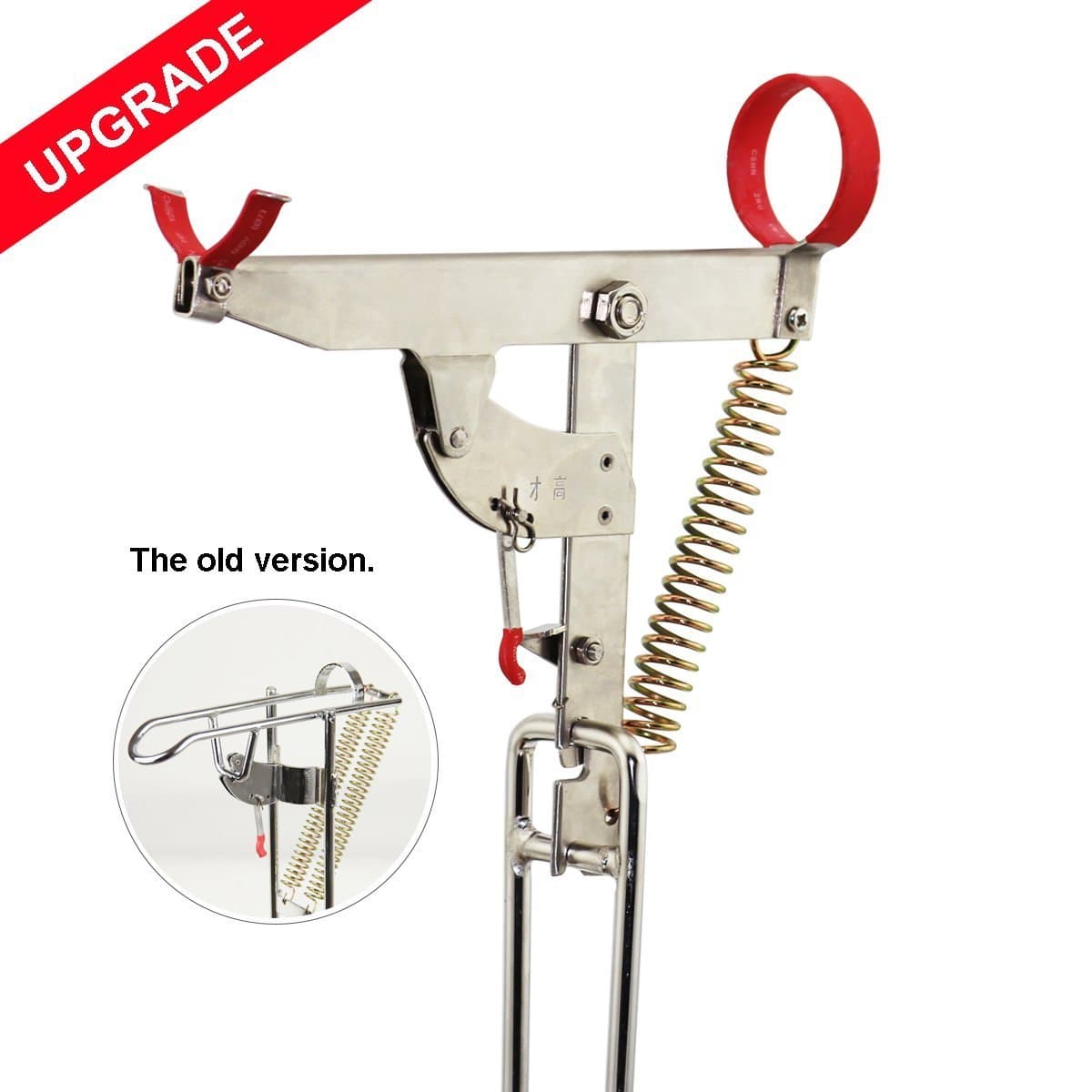 GTG Fishing Rod Holder with Best Sensitive and High Strength Automatic Spring Tip-Up Hook Setter & Full Stainless Steel Stand & Folding Fish Pole Rack