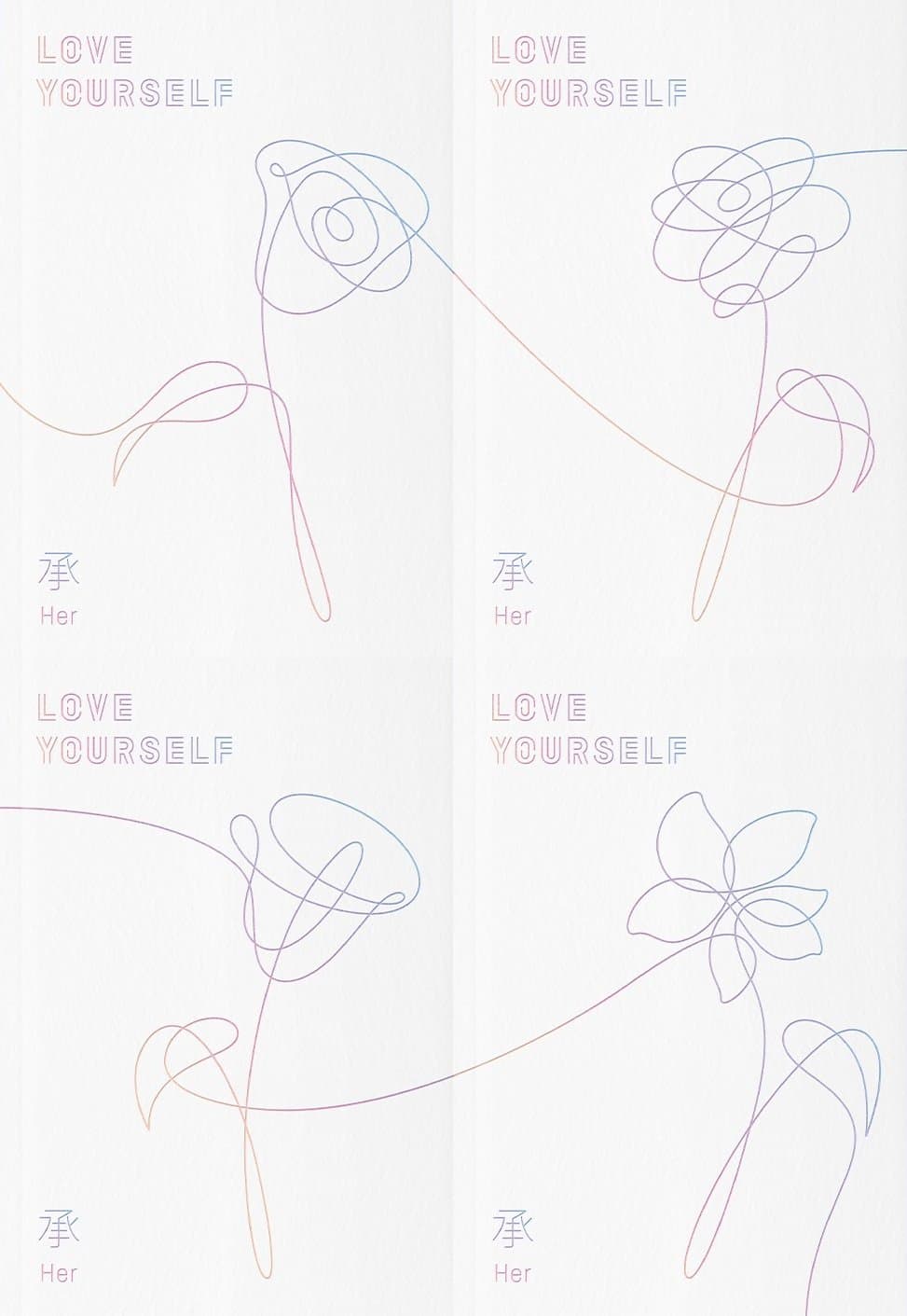 BTS - Love Yourself 承 [Her] [L.O.V.E versions Set] 4 CD
