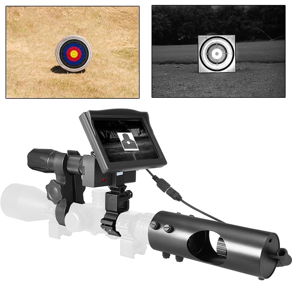 RHYTHMARTS Night Vision,Infraded Night Vision,Monocular Night Vision,Night Vision for Rifle Scope Hunting Night with HD Camera and 5inch Screen (Generation Ⅲ)