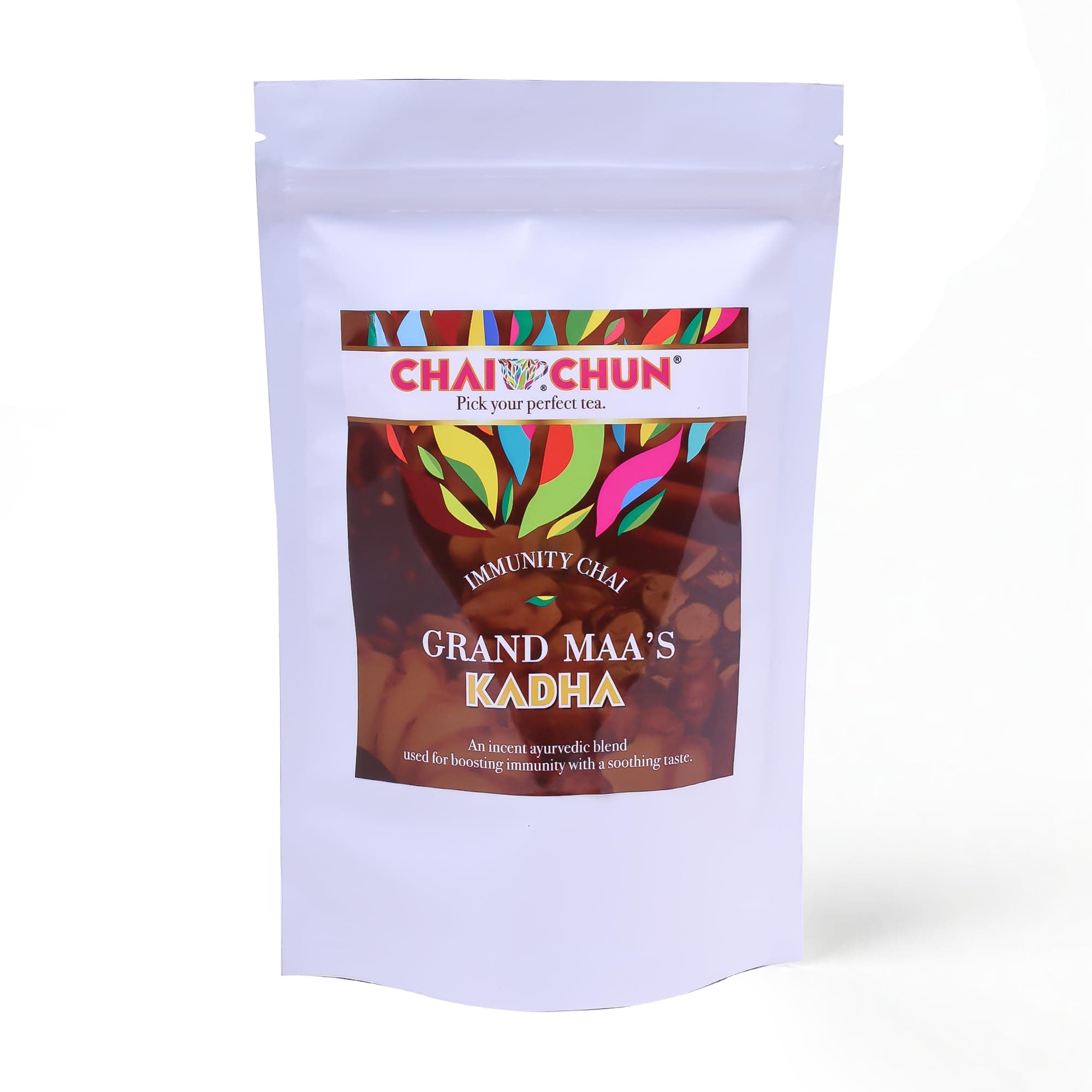 Chai Chun Grand Maa's Kadha Chai 100 Gm (Pack of 1) | Immunity Chai| Relief Cough & Cold | Zipper Pack