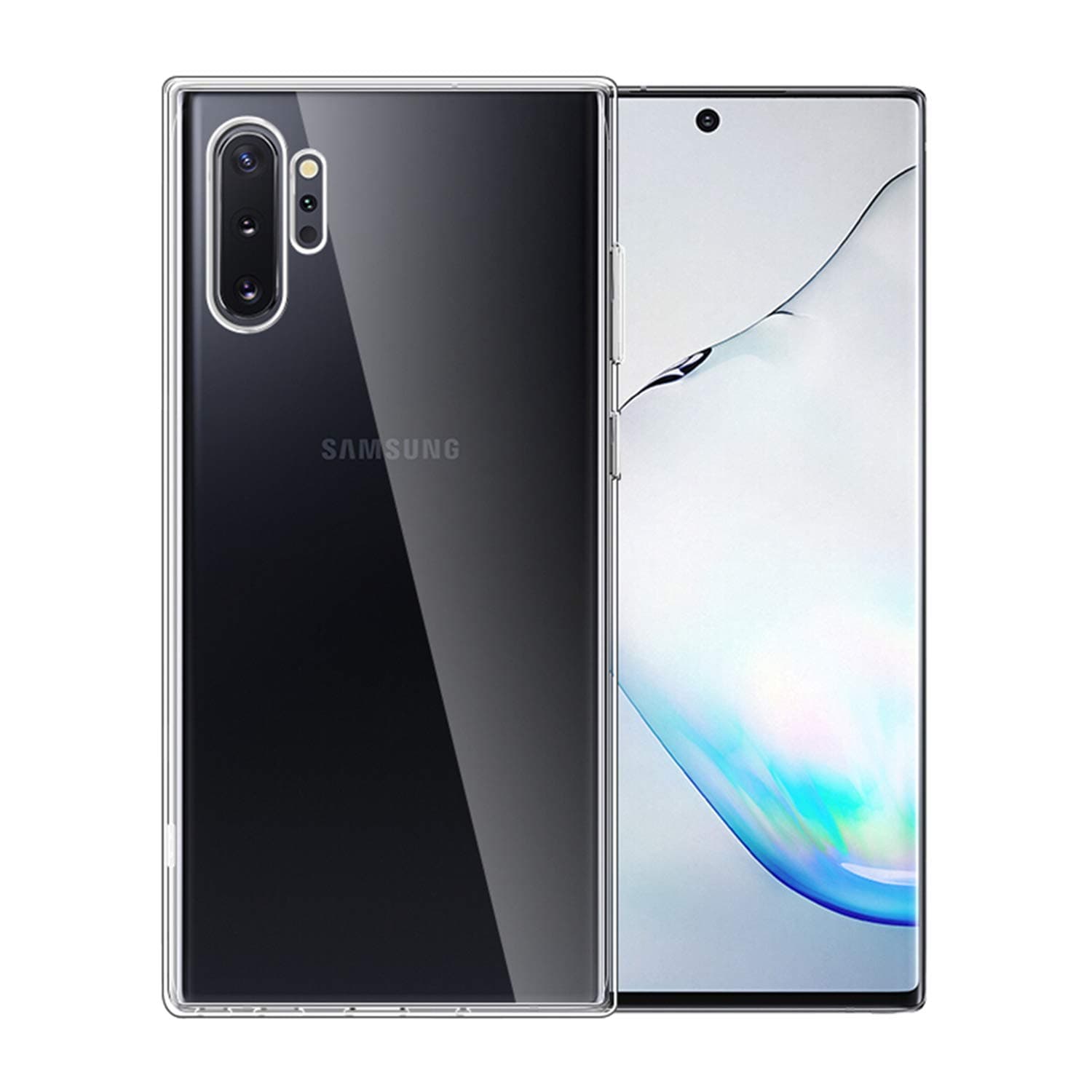 VEGOLS Slim fit Samsung Galaxy Note 10+ Plus 5G Case, Ultra Thin Soft TPU Crystal Clear Protective Cover case for Samsung Galaxy Note 10+ Plus 6.8 Inchs (2019) - Clear