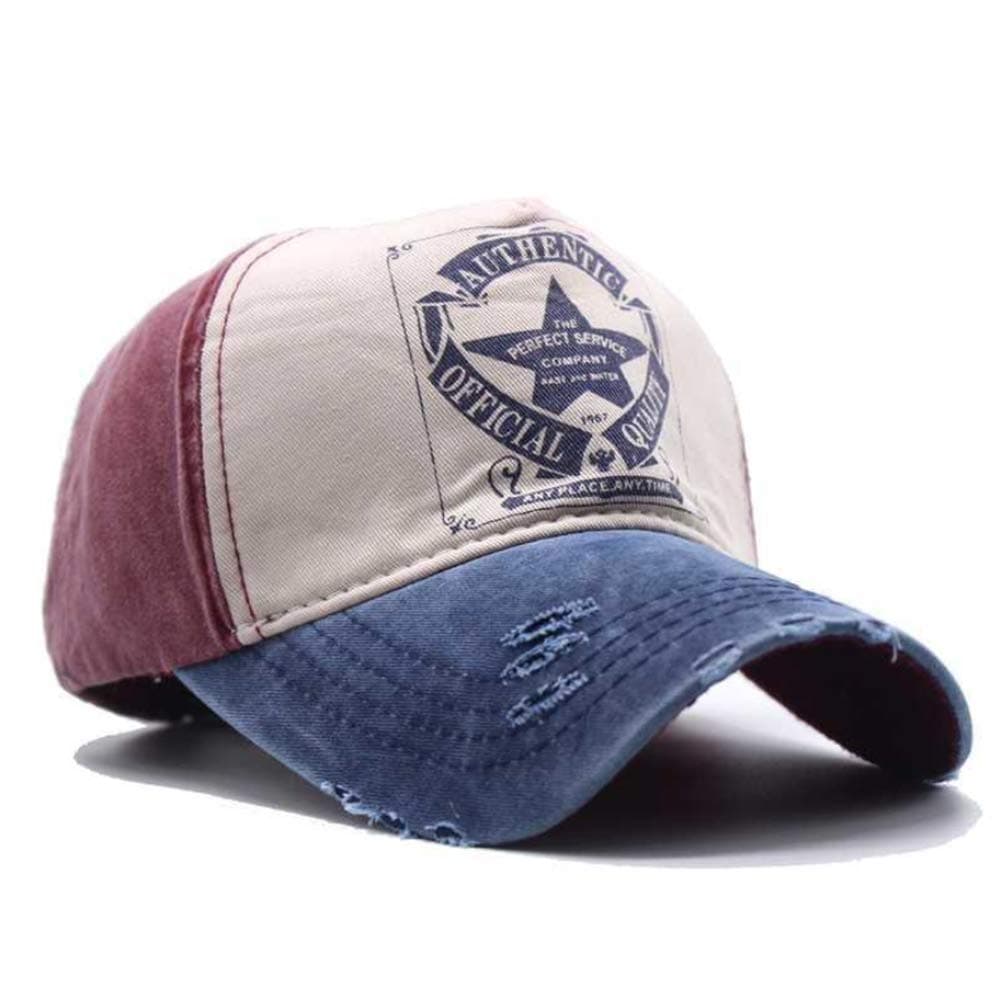 Men's Distressed Vintage Baseball Cap Sun Hat Driver Cap Washed Trucker Cap with Adjustable Strap