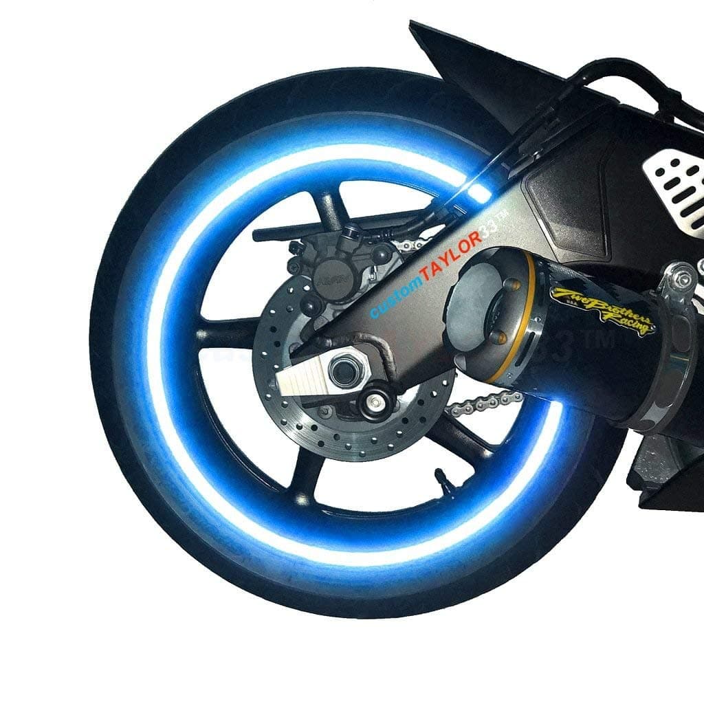 customTAYLOR33 (All Vehicles Blue High Intensity Grade Reflective Copyrighted Safety Rim Tapes (Must Select Your Rim Size), 12" (Rim Size)