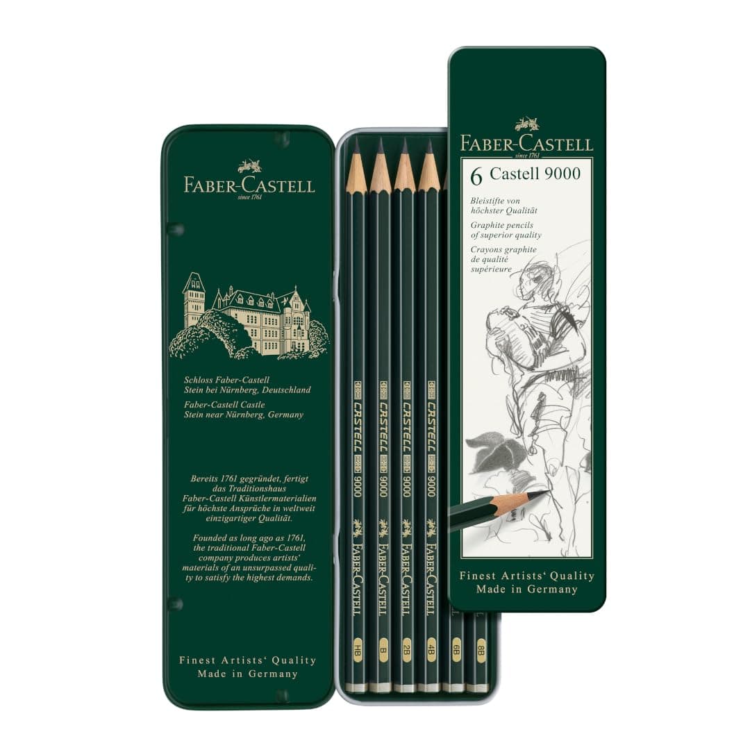 Castell 9000 Pencil Set - Pack of 6
