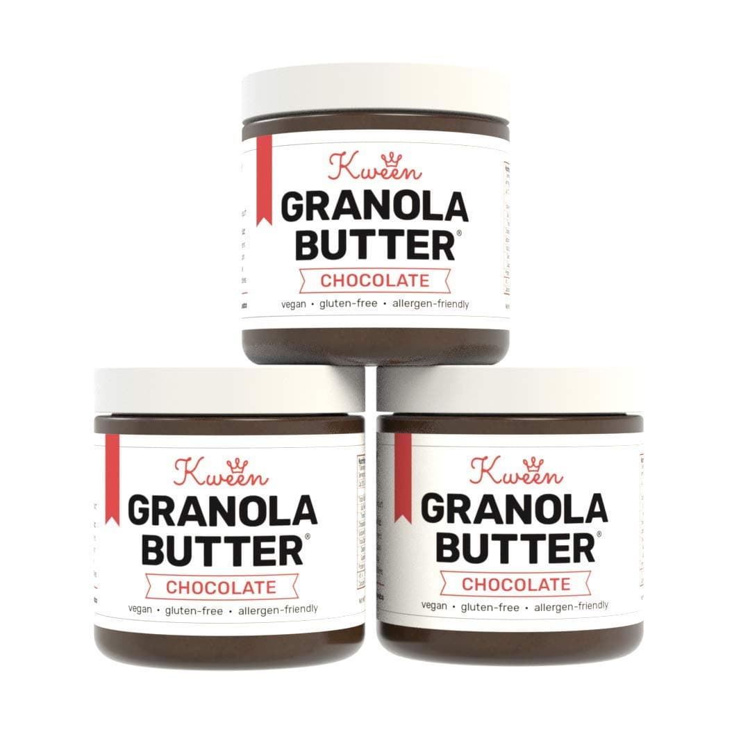 Kween Chocolate Granola Butter (3 Pack) | Allergen Friendly, Vegan, and Gluten-Free Spreadable Granola