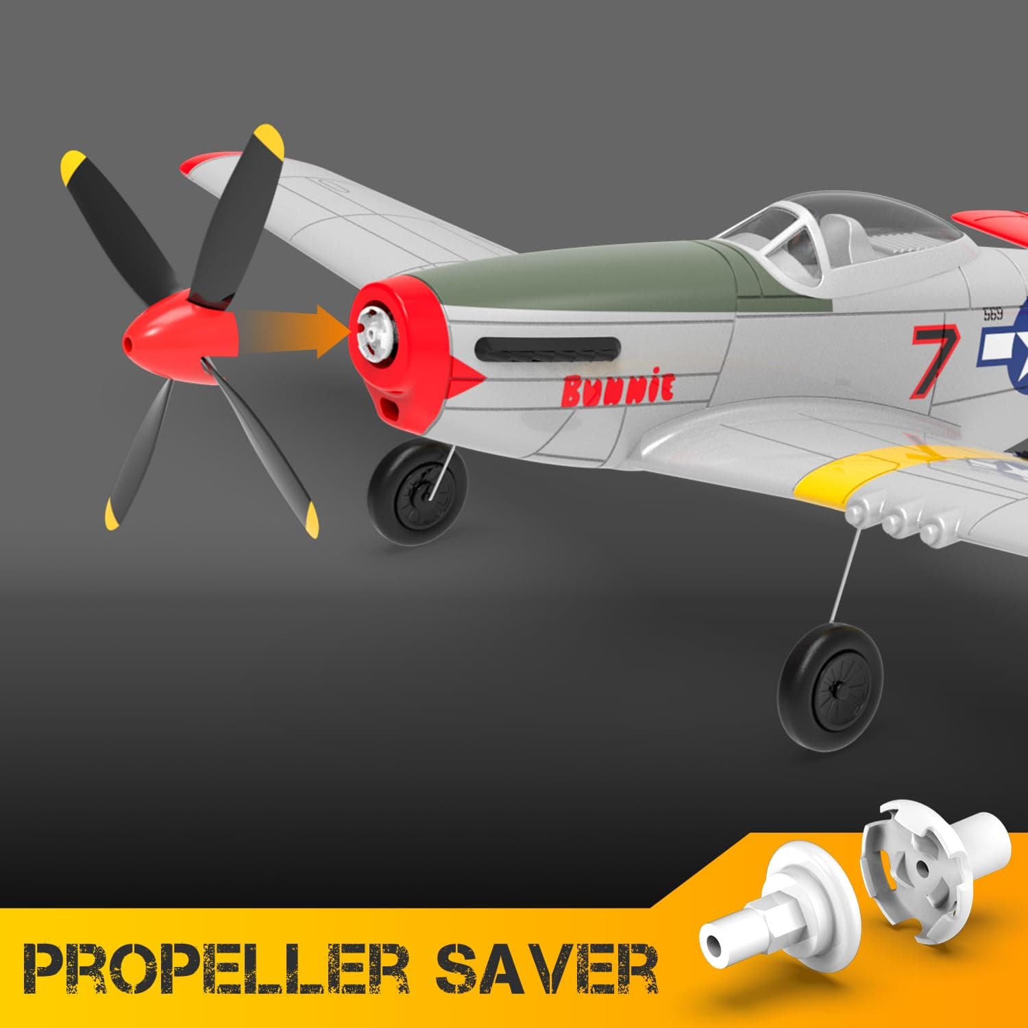 RC Plane-Upgrade P51 Mustang Red