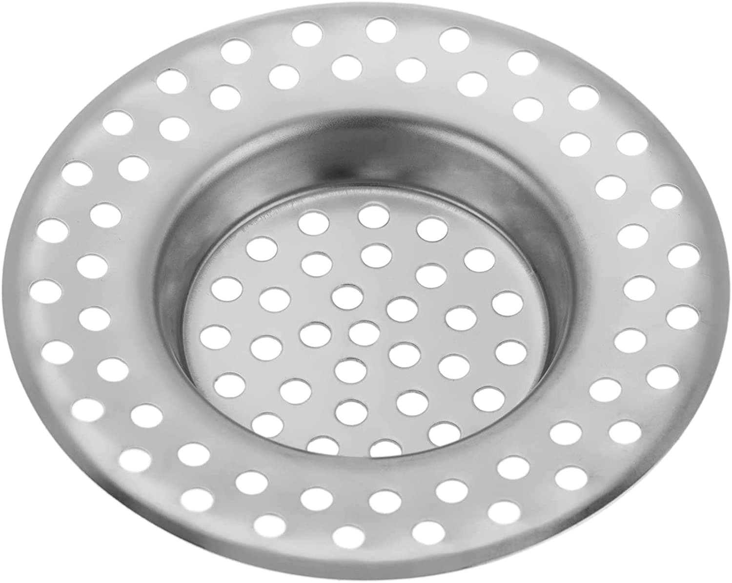 AMERTEER Sink Strainer - Clog-Free Stainless Steel Kitchen Sink Drain Strainer - Silver