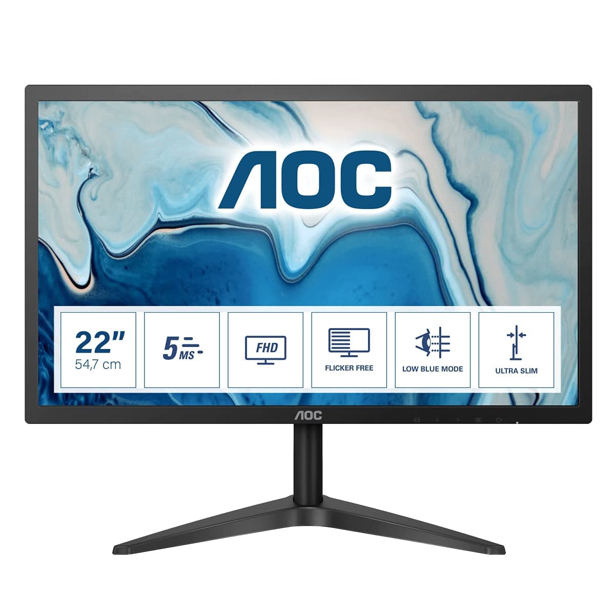 AOC 22B1H 21.5" Full HD LED Monitor HDMI Port, VGA Headphone Out