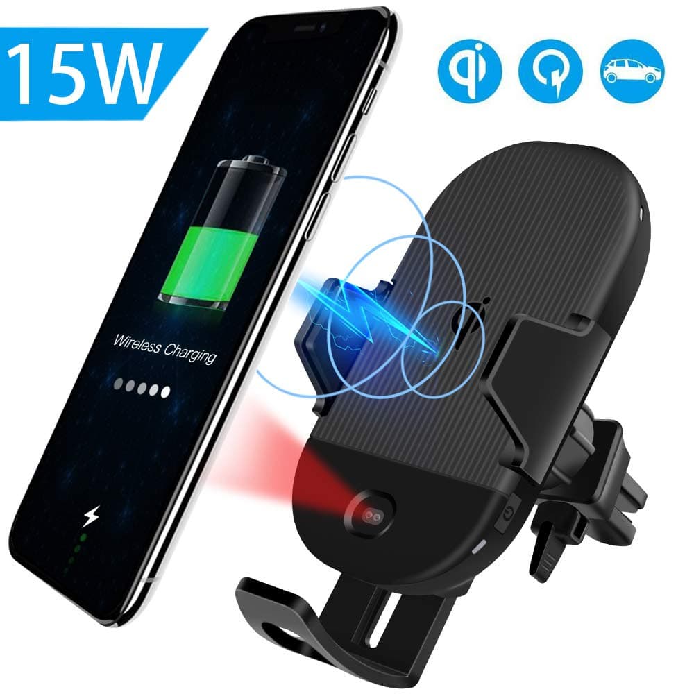 Evershop 15W Wireless Car Charger automatic clamping wireless car charger mount Qi inductive car charger for iphone x XS 8 Samsung Galaxy S9 S8 S7 Note 8 and other Qi-enabled devices
